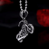 Stainless Steel Death Motorcycle Necklace