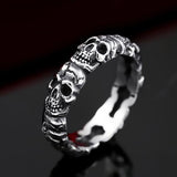 Stainless Steel Full of Skulls Ring