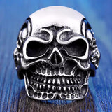 Stainless Steel Tripple Skull Ring