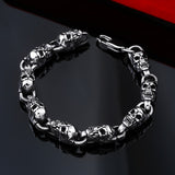 Stainless Steel Cracked Head Skull Bracelet