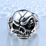 Stainless Steel Evil Skull Eye Ring