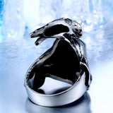 Stainless Steel Punk Style Skull Ring