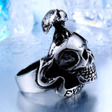 Stainless Steel Punk Style Skull Ring