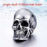 Stainless Steel Triple Skull Pendant