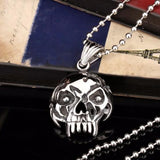 Stainless Steel Punk Ugly Skull Pendant