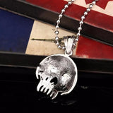 Stainless Steel Punk Ugly Skull Pendant