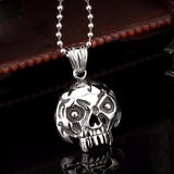 Stainless Steel Punk Ugly Skull Pendant