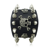 Leather Rock Spikes Bracelet