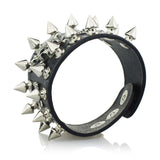 Leather Rock Spikes Bracelet